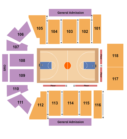 Hawkins Arena At Mercer University Basketball - Women Seating Chart