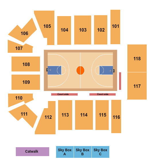 Hawkins Arena At Mercer University Basketball Seating Chart