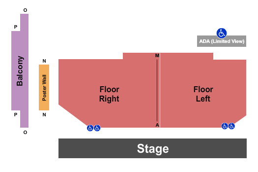 Headliners Music Hall - KY Reseved 2 Seating Chart