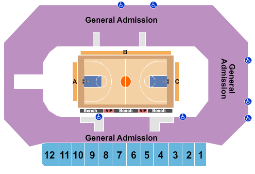 Heartland Events Center Basketball - GA Seating Chart