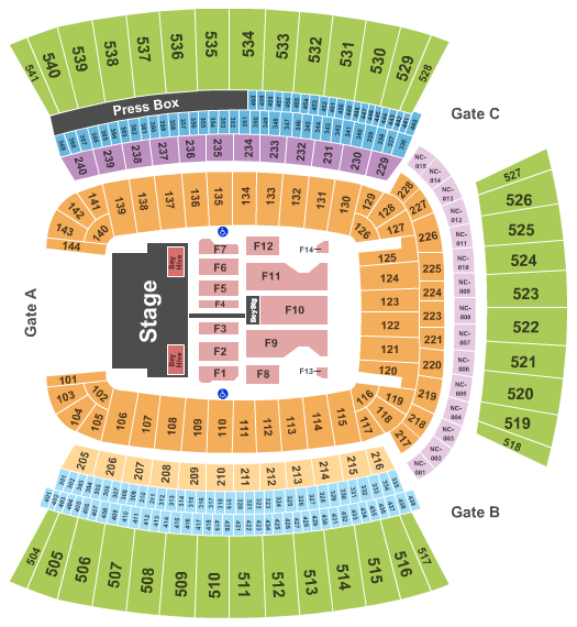 Acrisure Stadium Beyonce Seating Chart