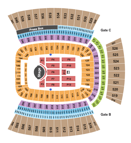 Luke Bryan Seating Chart Heinz Field