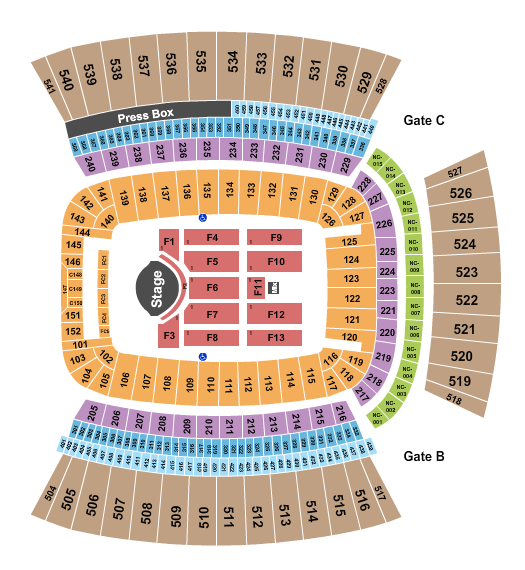 Acrisure Stadium Garth Brooks Seating Chart
