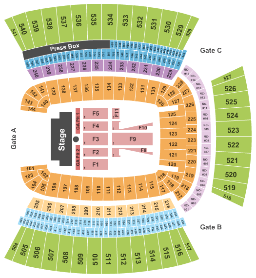 Acrisure Stadium Guns N Roses Seating Chart