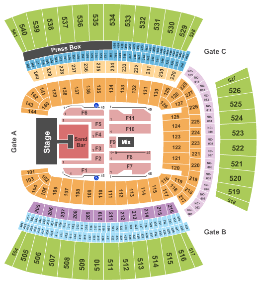 Acrisure Stadium Kenny Chesney Seating Chart