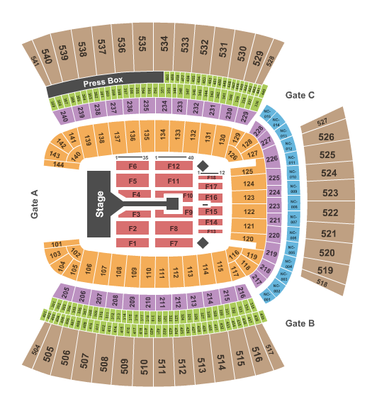 Acrisure Stadium One Direction Seating Chart