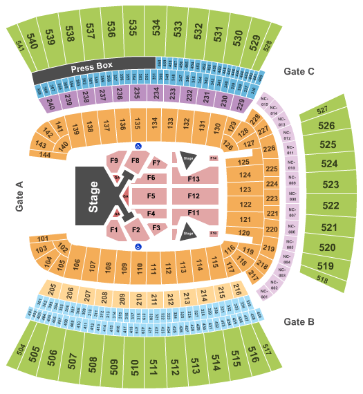 Acrisure Stadium Taylor Swift 2018 Seating Chart