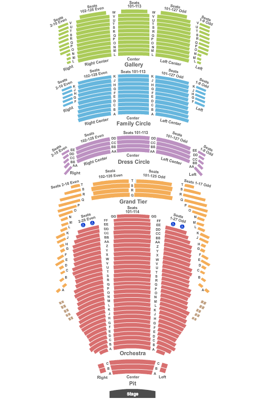 seating chart for Heinz Hall - End Stage - eventticketscenter.com