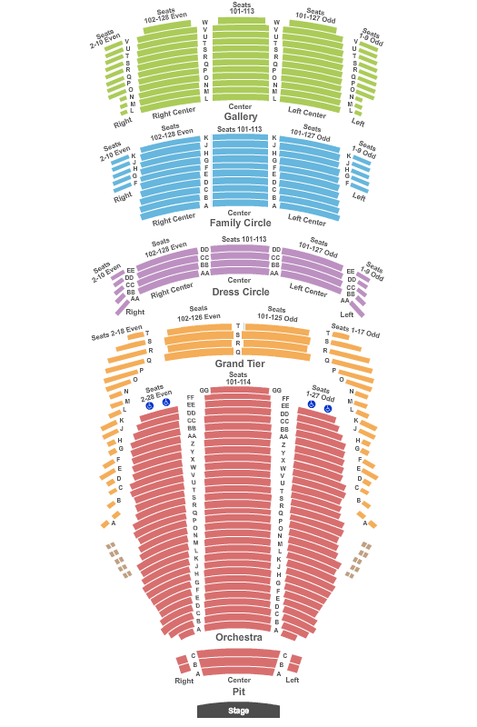 Heinz Hall Standard Seating Chart