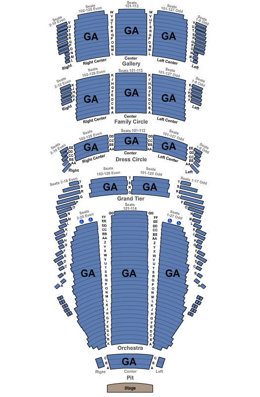 Heinz Hall General Admission Seating Chart