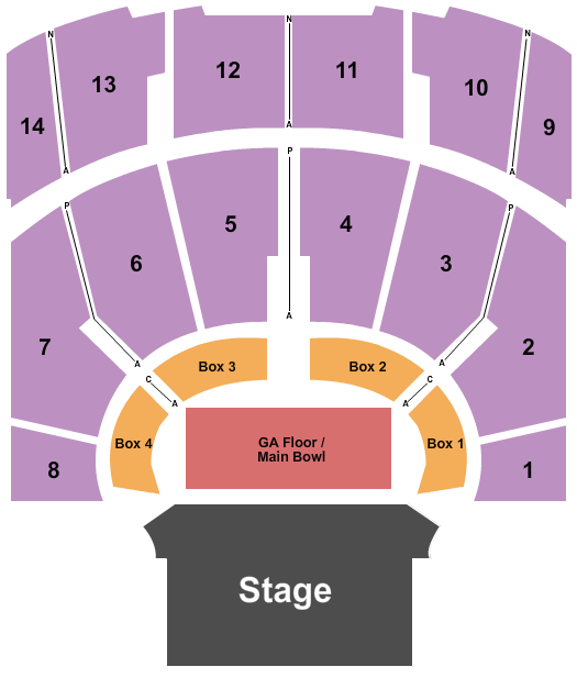 Helena Civic Center Endstage GA Floor Seating Chart
