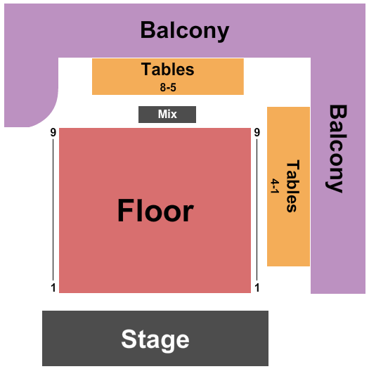 Hell at The Masquerade - GA RSV Floor/Tables/Balcony Seating Chart