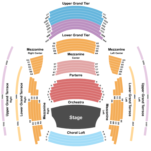 Helzberg Hall - Kauffman Center for the Performing Arts Seating Chart