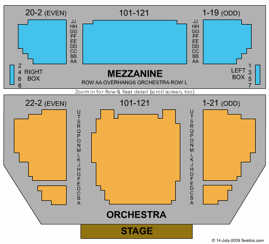 Stephen Sondheim Theatre End Stage Seating Chart