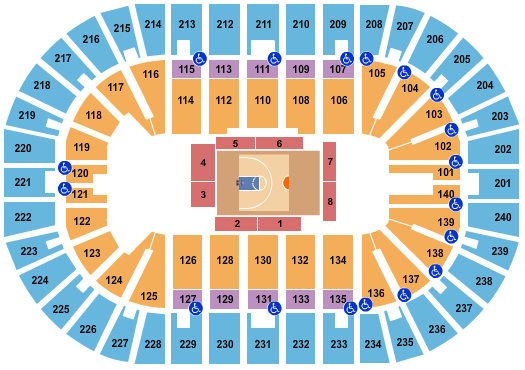 Heritage Bank Center Basketball - Big3 Seating Chart