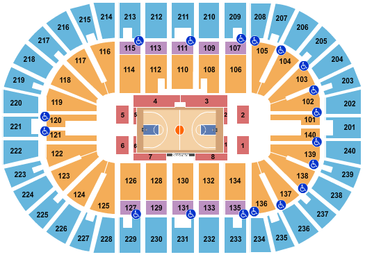 Heritage Bank Center Basketball - College Seating Chart