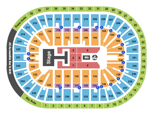 Heritage Bank Center Descendants & Zombies Seating Chart