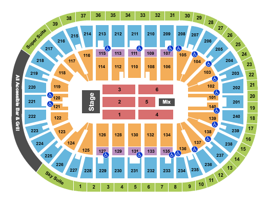 Heritage Bank Center Endstage 2 Seating Chart