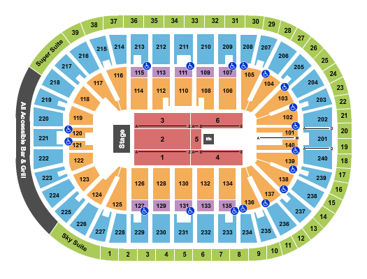 Heritage Bank Center Seating Chart