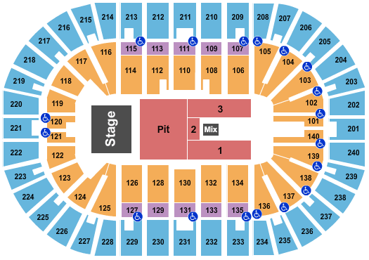 Heritage Bank Center Five Finger Death Punch Seating Chart