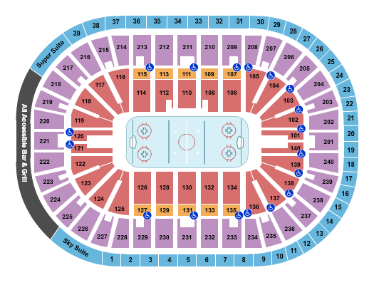 Heritage Bank Center Hockey 2018 Seating Chart