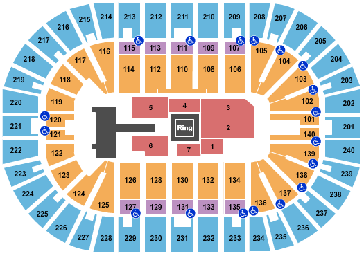 seating chart for Heritage Bank Center - Wrestling 2 - eventticketscenter.com