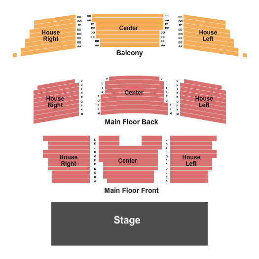 Heritage Center Theater Endstage Seating Chart