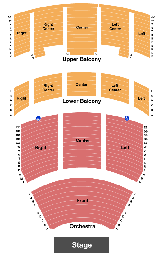 Heritage Theatre At Dow Event Center Seating Map