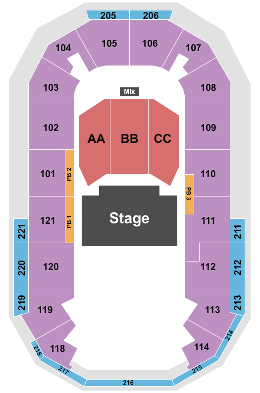 Hero Arena At Mountain America Center Halfhouse 2 Seating Chart