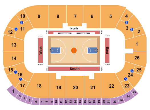 Paramount Fine Foods Centre Harlem Globetrotters Seating Chart