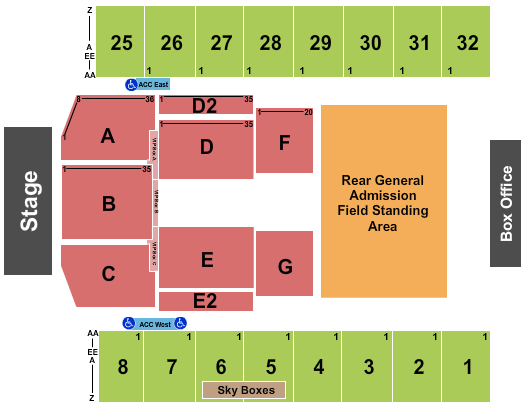 Hershey Park Stadium Seating Chart Row Numbers