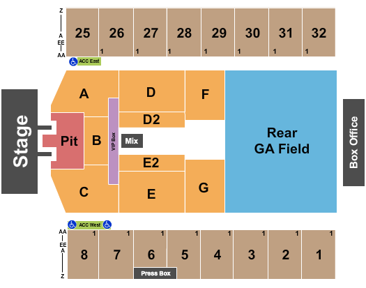 Hersheypark Stadium Blink 182-2 Seating Chart