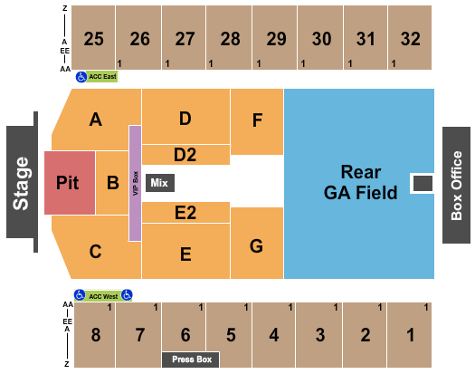 Hersheypark Stadium Chris Stapleton Seating Chart