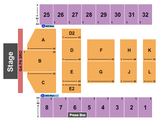 Hersheypark Stadium Counting Crows & Matchbox 20 Seating Chart