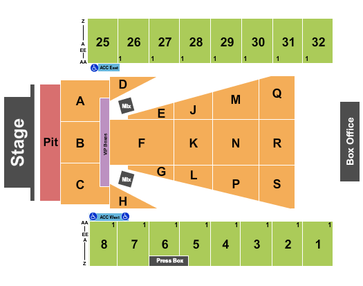 Hersheypark Stadium End Stage Pit Seating Chart