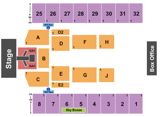 Hersheypark Stadium FGL Seating Chart