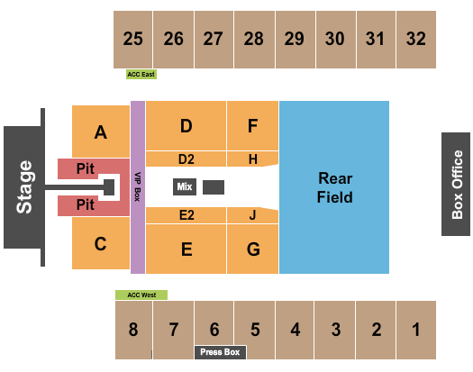 Hersheypark Stadium Green Day Seating Chart