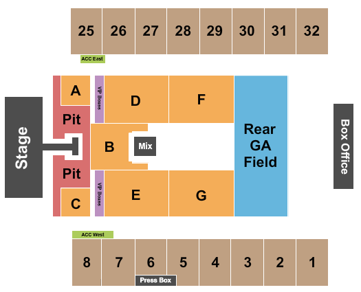 Hersheypark Stadium Lady Gaga Seating Chart