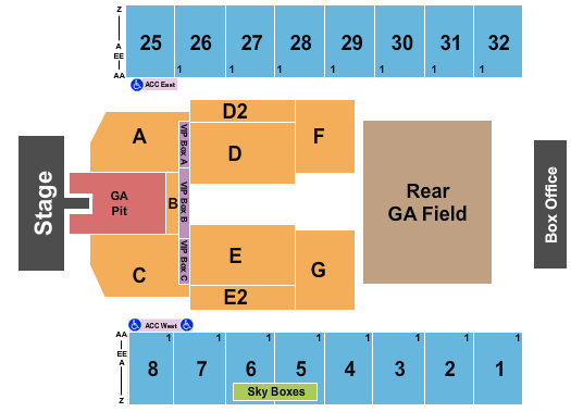 Hersheypark Stadium Luke Bryan-2 Seating Chart