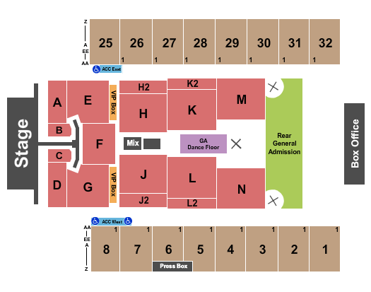 Hersheypark Stadium Pink Seating Chart