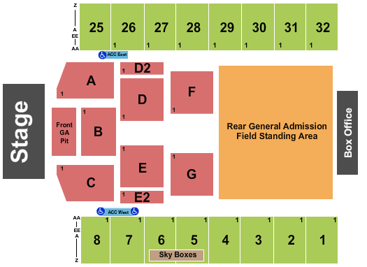 Hersheypark Stadium Thomas Rhett Seating Chart