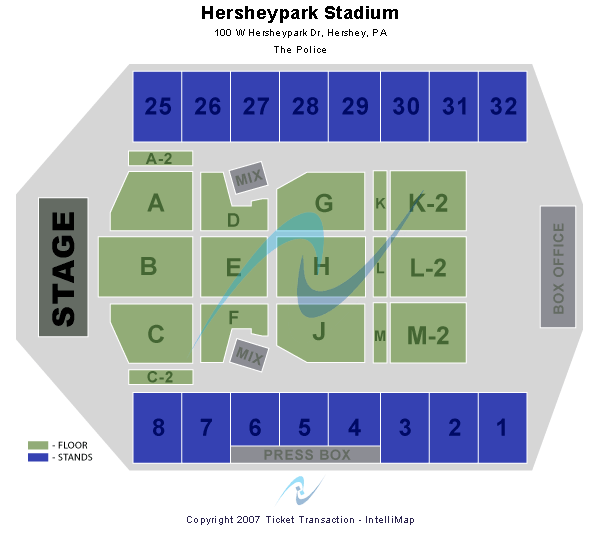 Hersheypark Stadium Police Seating Chart