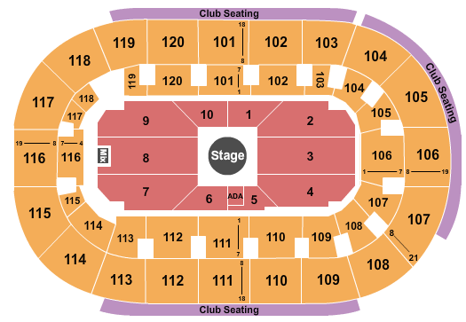 Hertz Arena CenterStage Seating Chart