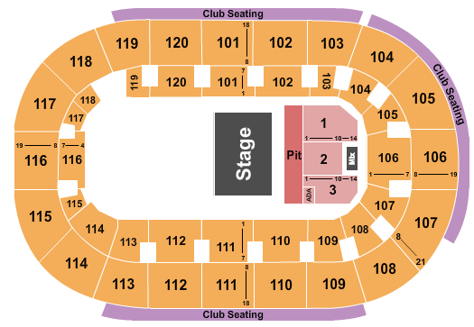 Hertz Arena Half House Pit 2 Seating Chart