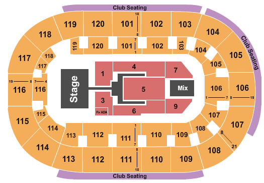 seating chart for Hertz Arena - Tobymac - eventticketscenter.com