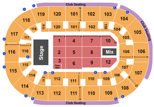 seating chart for Hertz Arena - Trevor Noah - eventticketscenter.com