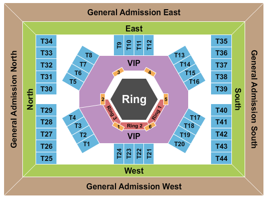Heymann Convention Center MMA-2 Seating Chart
