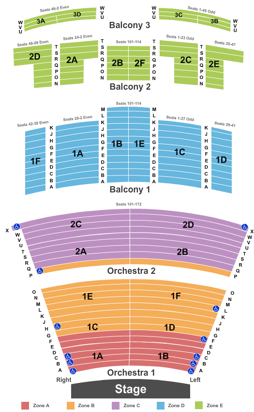 Heymann Performing Arts Center Endstage IntZone Seating Chart