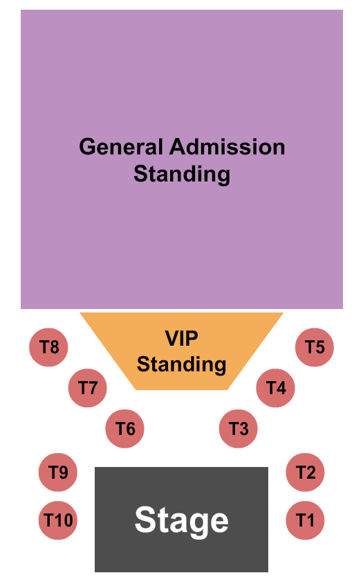HiCo Hall Endstage GA/Tables Seating Chart