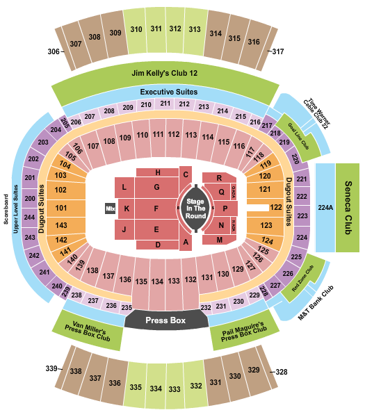 Highmark Stadium Garth Brooks Seating Chart